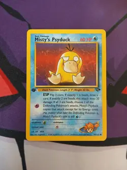 1st Edition Misty's Psyduck Gym Challenge 90/132 Pokemon Card WOTC - Image 1