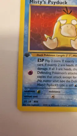 Pokemon Card Misty's Psyduck 90/132 1st Edition Gym Challenge WOTC Vintage EX/NM - Image 4
