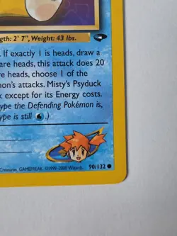 Pokemon TCG Gym Challenge Misty's Psyduck Card 90/132 Regular Common - Image 3