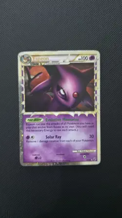 Pokemon TCG Espeon Prime Holo Card 81/90 HGSS Undaunted Rare - Image 1