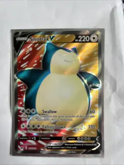 Snorlax V 197/202 Sword & Shield Pokemon Card Full Art Ultra Rare - NM - Image 1