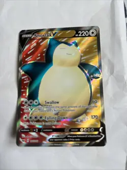 Snorlax V 197/202 Sword & Shield Pokemon Card Full Art Ultra Rare - NM - Image 2