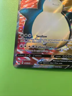 Snorlax V 197/202 Sword & Shield Full Art Ultra Rare Holo Pokemon Card - Image 2