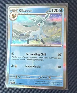 Glaceon 025/131 Holo NM Pokemon Card Prismatic Evolutions - Image 1