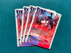Loogamon BT15-071 Playset Exceed Apocalypse Digimon Card x4 - Image 1