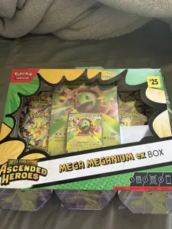 Pokemon Ascended Heroes Mega Meganium ex Box 4 Cards Promo - Image 1