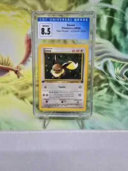 CGC 8.5 Eevee 2000 Team Rocket 1st Edition 55/82 Pokemon Card TCG NM Mint+ - Image 1
