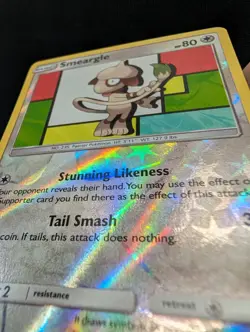 2018 Rare Reverse Holofoil Smeargle Card Pokemon TCG Game - Image 3