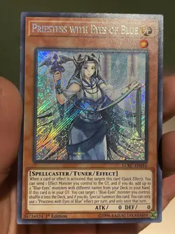 Yugioh Priestess With Eyes Of Blue LCKC-EN016 Secret Rare 1st Ed NM - Image 1