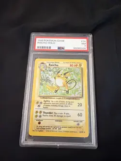1999 Pokemon Game Raichu #14 Holo PSA 7 14/102 - Image 1