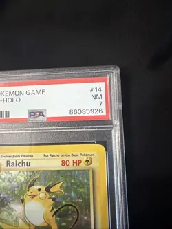 1999 Pokemon Game Raichu #14 Holo PSA 7 14/102 - Image 4