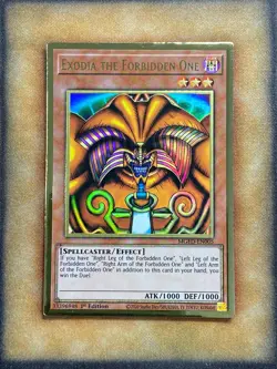 Yugioh Exodia the Forbidden One MGED-EN005 Gold Rare 1st Ed NM - Image 1