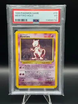 1999 POKEMON GAME 10 MEWTWO-HOLO PSA 3 Very Good Graded Card - Image 2