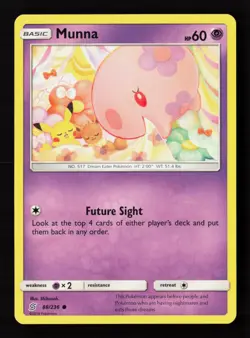 Munna 88/236 Normal Pokemon TCG SM - Unified Minds LP - Image 1