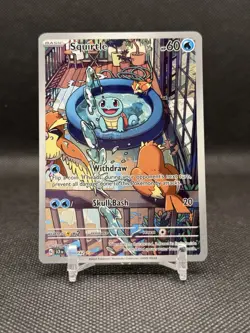 Squirtle 148/142 Pokemon TCG Stellar Crown Illustration Rare Card - Image 1
