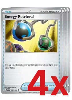 4x Energy Retrieval 082/086 Pokemon TCG Playset SV: White Flare - Image 1