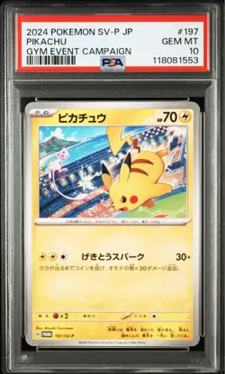 PSA 10 Pokemon Card Pikachu 120/SV-P 197/SV-P Gym Event Promo Set Japanese GM - Image 5