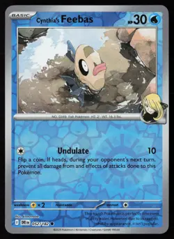 Cynthia's Feebas 052/182 Reverse Holo Pokemon TCG SV10: Destined Rivals NM - Image 1