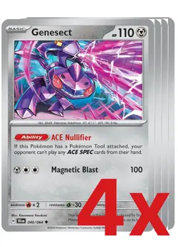 4x Genesect 040/064 Pokemon TCG Playset SV: Shrouded Fable - Image 1
