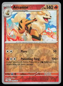 Arcanine 028/182 Reverse Holo Pokemon TCG SV10: Destined Rivals NM - Image 1