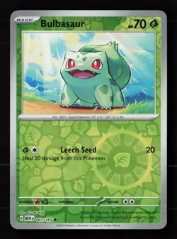 Bulbasaur - 001/165 Reverse Holo Pokemon TCG SV: Scarlet & Violet 151 NM - Image 1