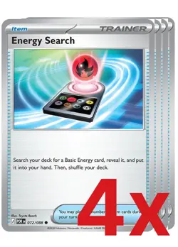4x Energy Search 072/088 Pokemon TCG Playset ME03: Perfect Order - Image 1