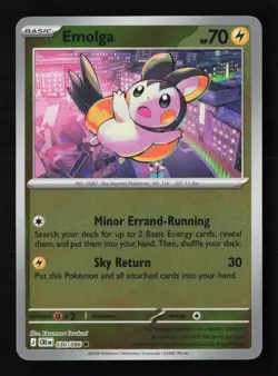 Emolga 030/086 Reverse Holo Pokemon TCG ME04: Chaos Rising NM - Image 1
