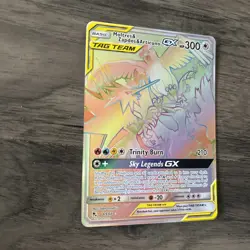 Rainbow Moltres Zapdos Articuno GX Secret Rare Pokemon 69/68 Tag Team Holo NM-M - Image 2
