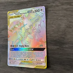 Rainbow Moltres Zapdos Articuno GX Secret Rare Pokemon 69/68 Tag Team Holo NM-M - Image 3