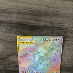 Rainbow Moltres Zapdos Articuno GX Secret Rare Pokemon 69/68 Tag Team Holo NM-M - Image 4