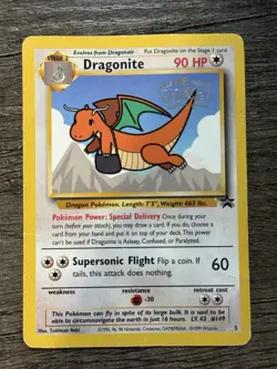 Pokemon TCG Dragonite Black Star First Movie Promo Card #5 DMG - Image 1