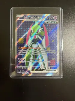 Pokemon TCG Iron Valiant EX 225/182 Full Art Sv04: Paradox Rift Holo Card - Image 1