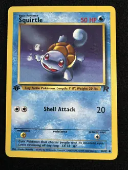 Squirtle 68/82 Team Rocket 1st Edition 2000 Pokemon Card Common NM - Image 1