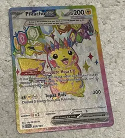 Pikachu EX 219/191 Ultra Rare Surging Sparks NEAR MINT Pokemon Card - Image 1