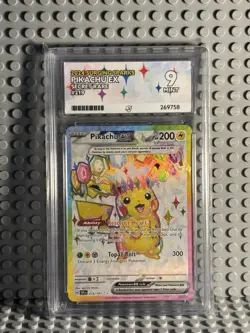 Pikachu ex 219/191 Ultra Rare Surging Sparks Pokemon Card - Ace Mint 9 - Image 1
