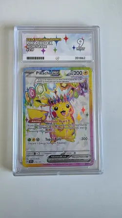 Pikachu ex 219/191 Ultra Rare Surging Sparks Pokemon Card - Ace Mint 9 - Image 1