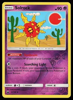 Solrock 62/168 Reverse Holo Uncommon Celestial Storm Pokemon Card - Image 1
