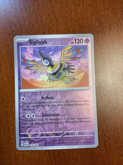 Sigilyph 038/086 White Flare Reverse Holo Pokemon TCG Card - Image 1