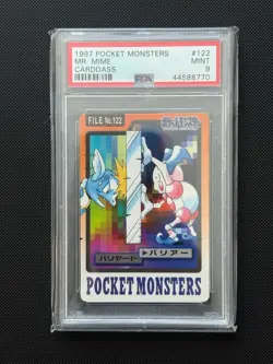 PSA 9 Mr. Mime #122 Bandai Carddass 1997 Japanese Pokemon Card MINT - Image 1