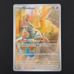 Pokemon TCG Card Mimikyu SVP 075 Paldean Fates ETB Promo Holo - NM - Image 1