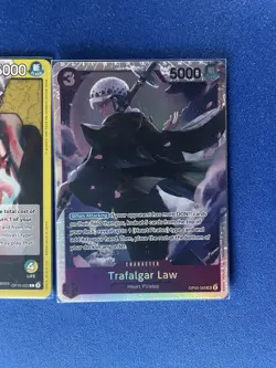 Trafalgar.D.Law One Piece TCG 2-card lot OP05 Super Rare+OP10 Leader - ships PWE - Image 3