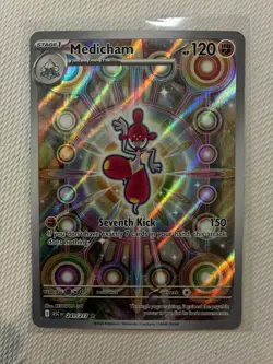 Pokemon TCG Holo Full Art 4-Card Lot: Meowth ex 127/165, Medicham - Image 5