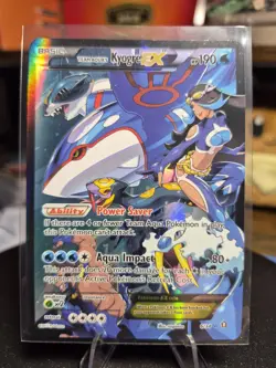 Pokemon TCG Team Aqua's Kyogre EX Double Crisis Holo Card 6/34 LP-MP Condition - Image 1