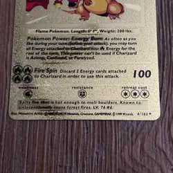 Charizard 004/102 Base Set (Shadowless) Holo this card is AUTHENTIC Fan Art! - Image 3