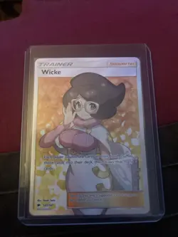 Wicke 147/147 SM Burning Shadows 2017 Full Art Holo Pokemon Card TCG - Image 1