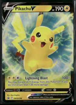 Pikachu V Holo Promo SWSH: Sword & Shield Promo Cards SWSH198 NM - Image 1