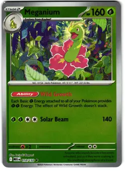 Meganium [Reverse Holo] 10/132 Pokemon ME: Mega Evolution - Image 1