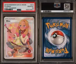 PSA 10 MINA #211 FULL ART 2018 POKEMON SUN & MOON LOST THUNDER - Image 3