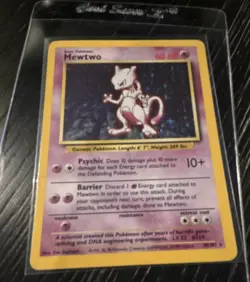 Mewtwo Base Set Holo Rare 60 HP 10/102 1999 Pokemon TCG English Card - Image 1