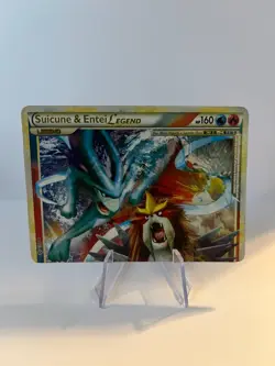 Suicune & Entei LEGEND (Top) 94/95 Unleashed Holo Rare Pokemon TCG Card 2010 - Image 1